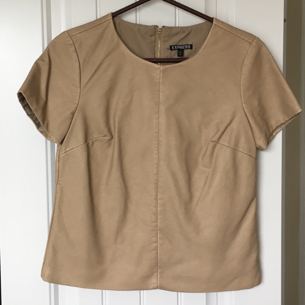 Express (minus the) leather short sleeve top